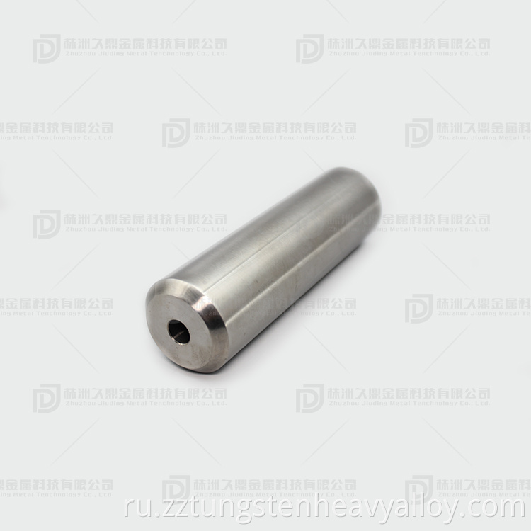 Tungsten alloy rod with hole